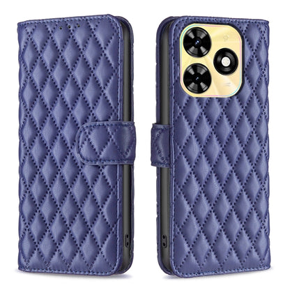 For Tecno Spark Go 2024 / 20C Diamond Lattice Wallet Flip Leather Phone Case(Blue) by buy2fix