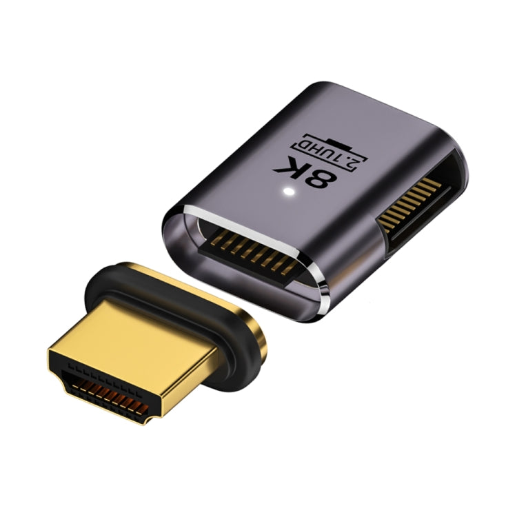 8K 60Hz HDTV to HDTV Magnetic Adapter, Male Straight Female Side Right Bend by buy2fix