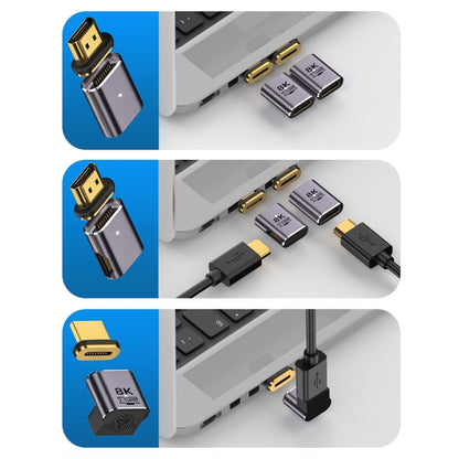 8K 60Hz HDTV to HDTV Magnetic Adapter, 3D Curved Female Vertical Front Side by buy2fix