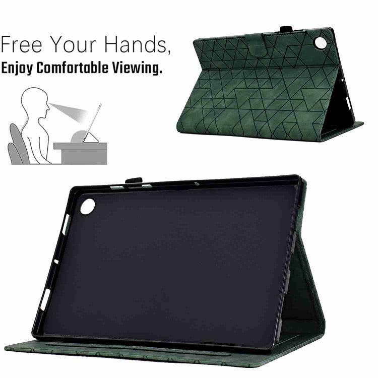 For Samsung Galaxy Tab A8 2022 SM-X200 Rhombus TPU Smart Leather Tablet Case(Green) - Other Galaxy Tab PC by buy2fix | Online Shopping UK | buy2fix