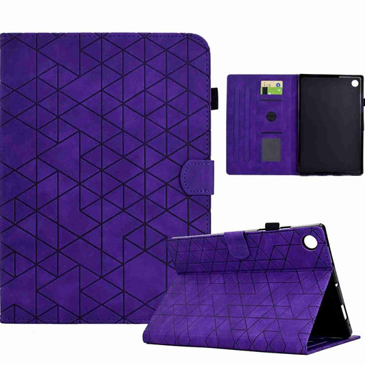 For Samsung Galaxy Tab A8 2022 SM-X200 Rhombus TPU Smart Leather Tablet Case(Purple) - Other Galaxy Tab PC by buy2fix | Online Shopping UK | buy2fix