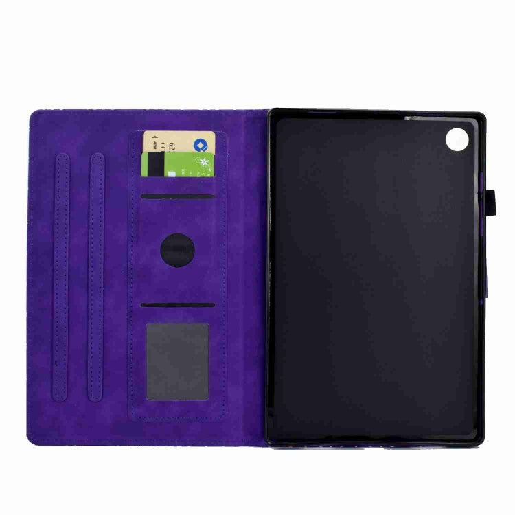 For Samsung Galaxy Tab A8 2022 SM-X200 Rhombus TPU Smart Leather Tablet Case(Purple) - Other Galaxy Tab PC by buy2fix | Online Shopping UK | buy2fix