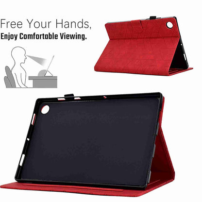 For Samsung Galaxy Tab A8 2022 SM-X200 Rhombus TPU Smart Leather Tablet Case(Red) - Other Galaxy Tab PC by buy2fix | Online Shopping UK | buy2fix