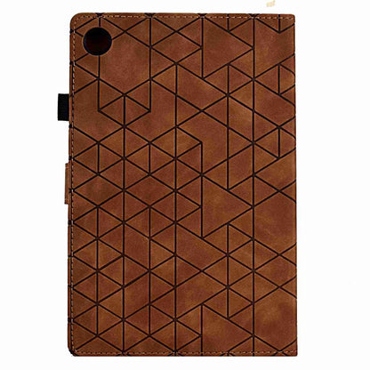 For Samsung Galaxy Tab A8 2022 SM-X200 Rhombus TPU Smart Leather Tablet Case(Brown) - Other Galaxy Tab PC by buy2fix | Online Shopping UK | buy2fix