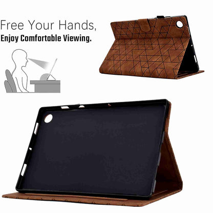 For Samsung Galaxy Tab A8 2022 SM-X200 Rhombus TPU Smart Leather Tablet Case(Brown) - Other Galaxy Tab PC by buy2fix | Online Shopping UK | buy2fix