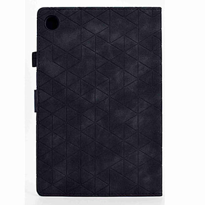 For Samsung Galaxy Tab A9 Rhombus TPU Smart Leather Tablet Case(Black) - Galaxy Tab A9 by buy2fix | Online Shopping UK | buy2fix