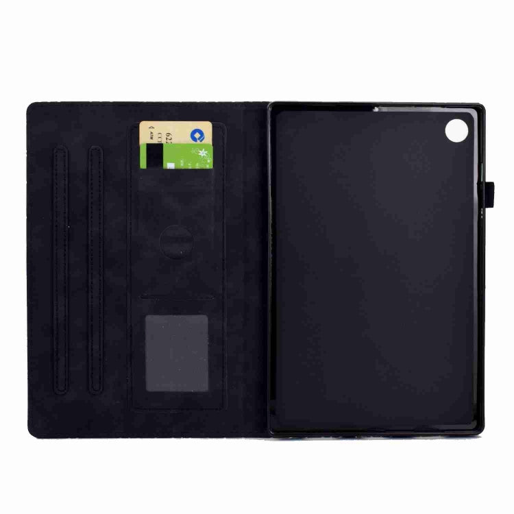 For Samsung Galaxy Tab A9 Rhombus TPU Smart Leather Tablet Case(Black) - Galaxy Tab A9 by buy2fix | Online Shopping UK | buy2fix