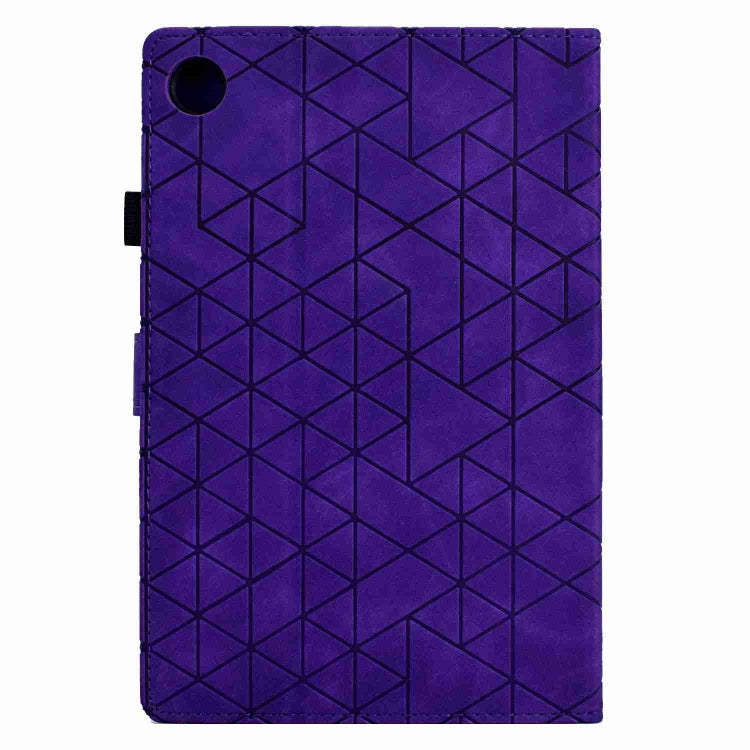 For Samsung Galaxy Tab A9+ Rhombus TPU Smart Leather Tablet Case(Purple) - Galaxy Tab A9+ by buy2fix | Online Shopping UK | buy2fix