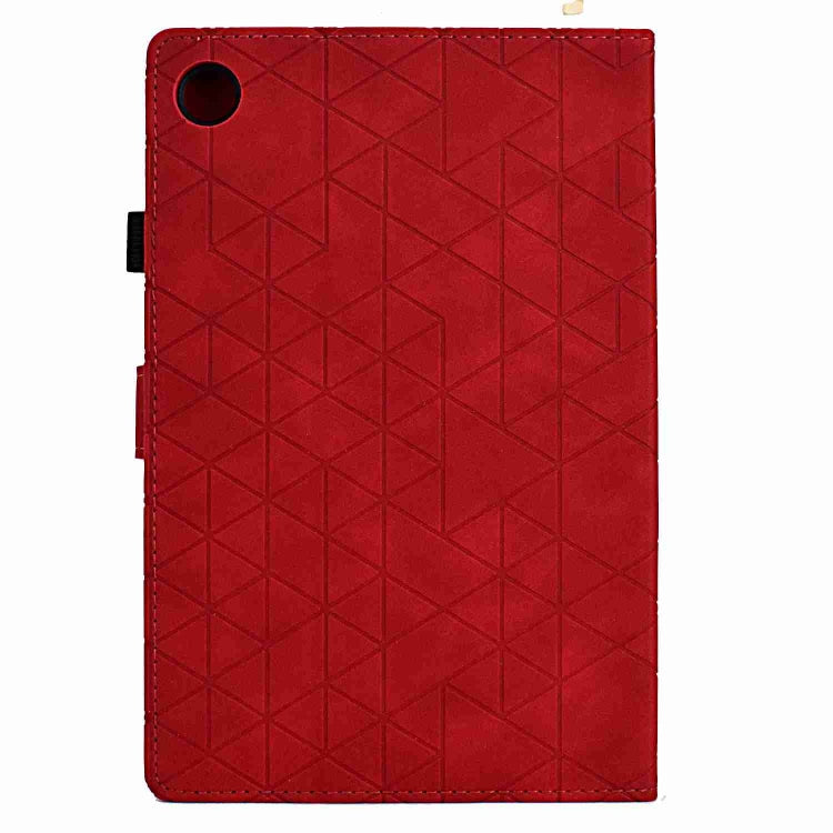 For Samsung Galaxy Tab A9+ Rhombus TPU Smart Leather Tablet Case(Red) - Galaxy Tab A9+ by buy2fix | Online Shopping UK | buy2fix