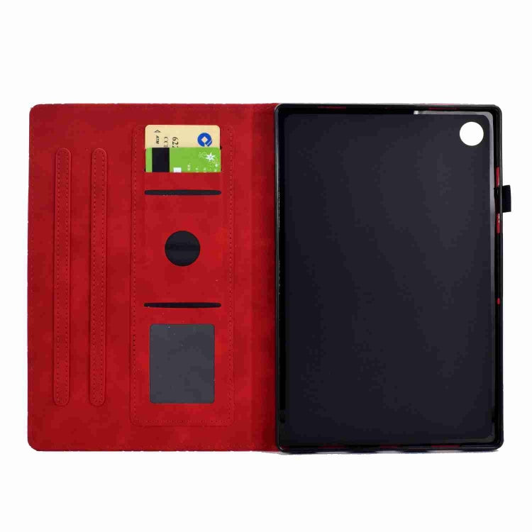 For Samsung Galaxy Tab A9+ Rhombus TPU Smart Leather Tablet Case(Red) - Galaxy Tab A9+ by buy2fix | Online Shopping UK | buy2fix