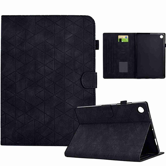 For Samsung Galaxy Tab A9+ Rhombus TPU Smart Leather Tablet Case(Black) - Galaxy Tab A9+ by buy2fix | Online Shopping UK | buy2fix