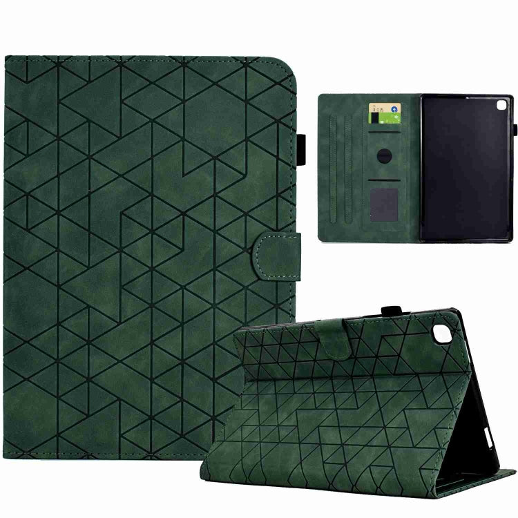 For Samsung Galaxy Tab S6 Lite P610 Rhombus TPU Smart Leather Tablet Case(Green) by buy2fix