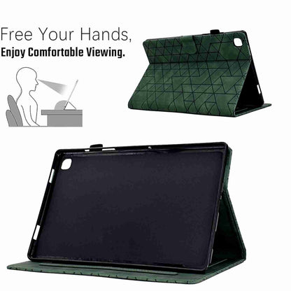 For Samsung Galaxy Tab S6 Lite P610 Rhombus TPU Smart Leather Tablet Case(Green) by buy2fix