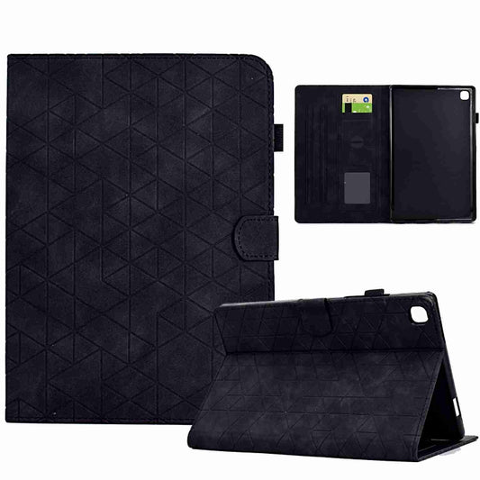 For Samsung Galaxy Tab S6 Lite P610 Rhombus TPU Smart Leather Tablet Case(Black) - Tab S6 Lite P610 / P615 by buy2fix | Online Shopping UK | buy2fix
