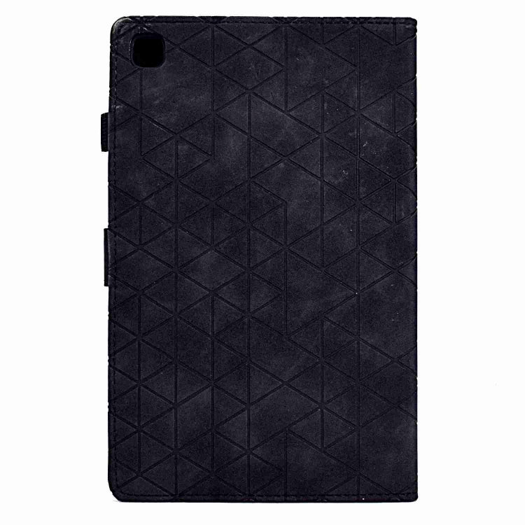 For Samsung Galaxy Tab S6 Lite P610 Rhombus TPU Smart Leather Tablet Case(Black) - Tab S6 Lite P610 / P615 by buy2fix | Online Shopping UK | buy2fix