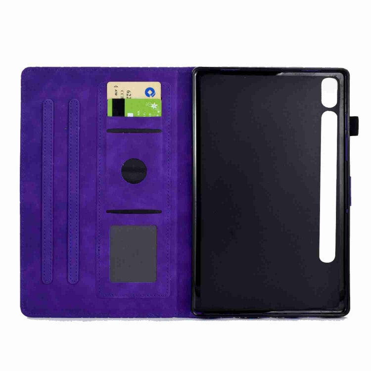 For Samsung Galaxy Tab S7 / S8 Rhombus TPU Smart Leather Tablet Case(Purple) - Galaxy Tab S8 Cases by buy2fix | Online Shopping UK | buy2fix