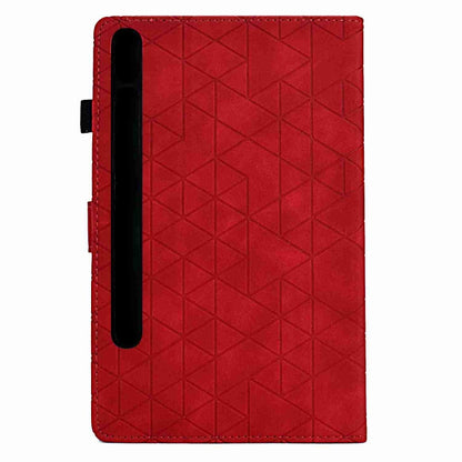 For Samsung Galaxy Tab S7 / S8 Rhombus TPU Smart Leather Tablet Case(Red) - Galaxy Tab S8 Cases by buy2fix | Online Shopping UK | buy2fix