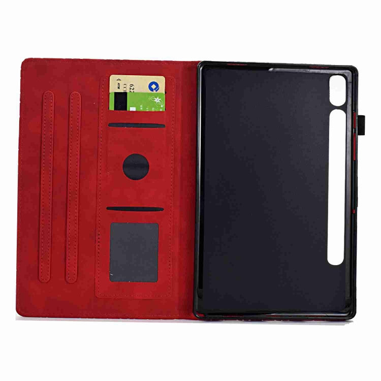 For Samsung Galaxy Tab S7 / S8 Rhombus TPU Smart Leather Tablet Case(Red) - Galaxy Tab S8 Cases by buy2fix | Online Shopping UK | buy2fix