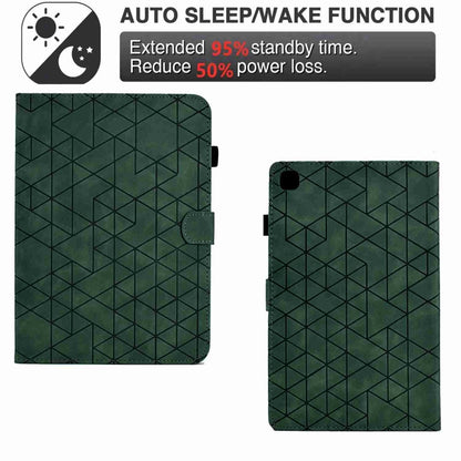For Samsung Galaxy Tab A7 10.4 2020 T500 Rhombus TPU Smart Leather Tablet Case(Green) - Other Galaxy Tab PC by buy2fix | Online Shopping UK | buy2fix
