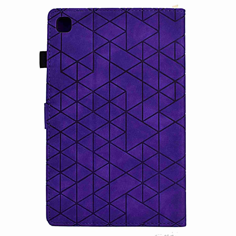 For Samsung Galaxy Tab A7 10.4 2020 T500 Rhombus TPU Smart Leather Tablet Case(Purple) - Other Galaxy Tab PC by buy2fix | Online Shopping UK | buy2fix