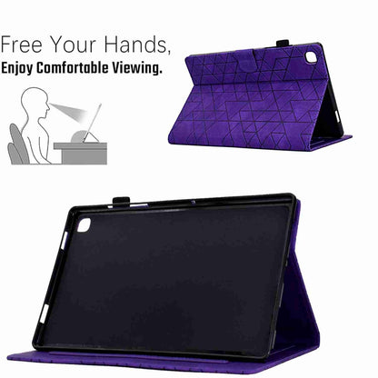 For Samsung Galaxy Tab A7 10.4 2020 T500 Rhombus TPU Smart Leather Tablet Case(Purple) - Other Galaxy Tab PC by buy2fix | Online Shopping UK | buy2fix