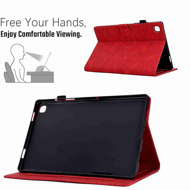 For Samsung Galaxy Tab A7 10.4 2020 T500 Rhombus TPU Smart Leather Tablet Case(Red) - Other Galaxy Tab PC by buy2fix | Online Shopping UK | buy2fix