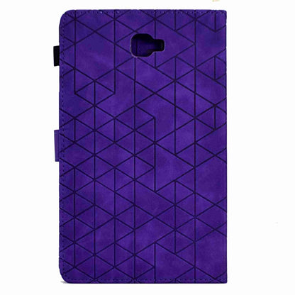 For Samsung Galaxy Tab A 10.1 T580 Rhombus TPU Smart Leather Tablet Case(Purple) - Tab A 10.1 by buy2fix | Online Shopping UK | buy2fix