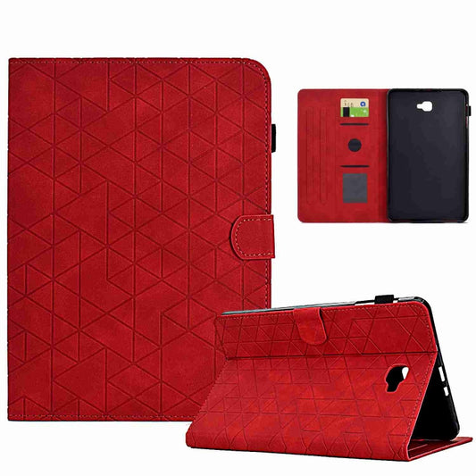 For Samsung Galaxy Tab A 10.1 T580 Rhombus TPU Smart Leather Tablet Case(Red) - Tab A 10.1 by buy2fix | Online Shopping UK | buy2fix