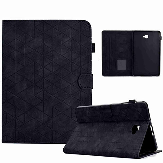 For Samsung Galaxy Tab A 10.1 T580 Rhombus TPU Smart Leather Tablet Case(Black) - Tab A 10.1 by buy2fix | Online Shopping UK | buy2fix