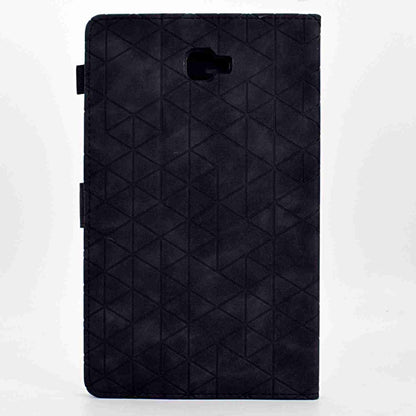 For Samsung Galaxy Tab A 10.1 T580 Rhombus TPU Smart Leather Tablet Case(Black) - Tab A 10.1 by buy2fix | Online Shopping UK | buy2fix