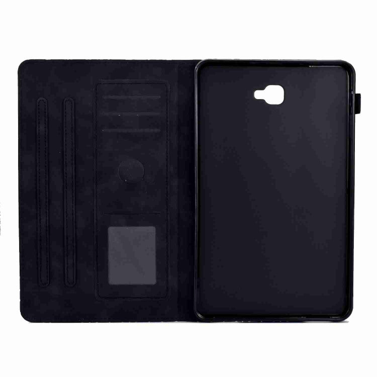 For Samsung Galaxy Tab A 10.1 T580 Rhombus TPU Smart Leather Tablet Case(Black) - Tab A 10.1 by buy2fix | Online Shopping UK | buy2fix