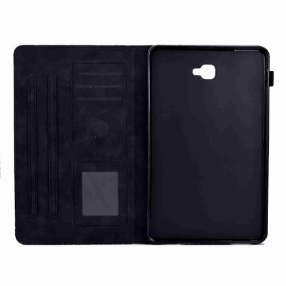 For Samsung Galaxy Tab A 10.1 T580 Rhombus TPU Smart Leather Tablet Case(Black) - Tab A 10.1 by buy2fix | Online Shopping UK | buy2fix