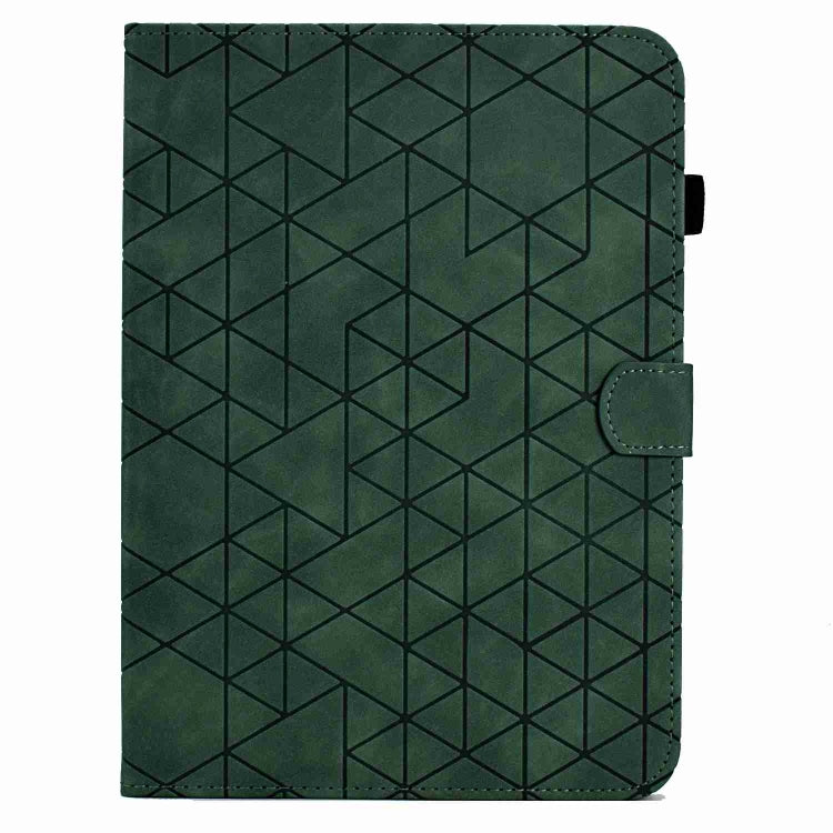 For Samsung Galaxy Tab A 10.5 T590 Rhombus TPU Smart Leather Tablet Case(Green) by buy2fix