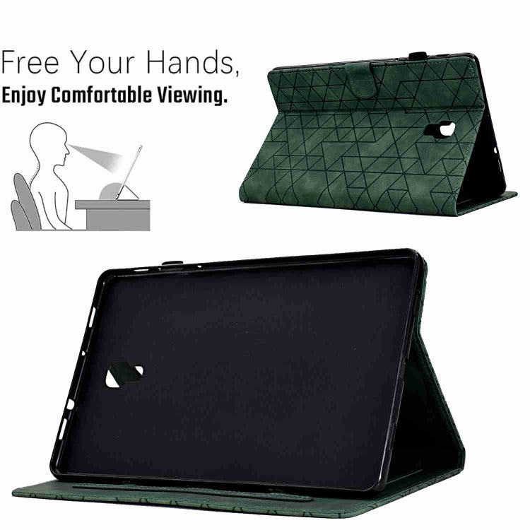 For Samsung Galaxy Tab A 10.5 T590 Rhombus TPU Smart Leather Tablet Case(Green) by buy2fix