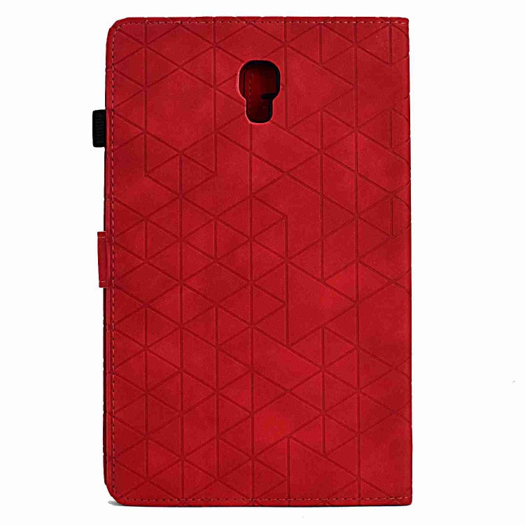 For Samsung Galaxy Tab A 10.5 T590 Rhombus TPU Smart Leather Tablet Case(Red) - Tab A 10.5 by buy2fix | Online Shopping UK | buy2fix