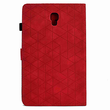 For Samsung Galaxy Tab A 10.5 T590 Rhombus TPU Smart Leather Tablet Case(Red) - Tab A 10.5 by buy2fix | Online Shopping UK | buy2fix