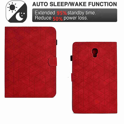 For Samsung Galaxy Tab A 10.5 T590 Rhombus TPU Smart Leather Tablet Case(Red) - Tab A 10.5 by buy2fix | Online Shopping UK | buy2fix