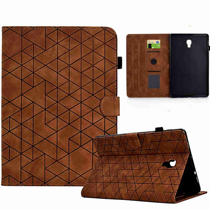 For Samsung Galaxy Tab A 10.5 T590 Rhombus TPU Smart Leather Tablet Case(Brown) - Tab A 10.5 by buy2fix | Online Shopping UK | buy2fix