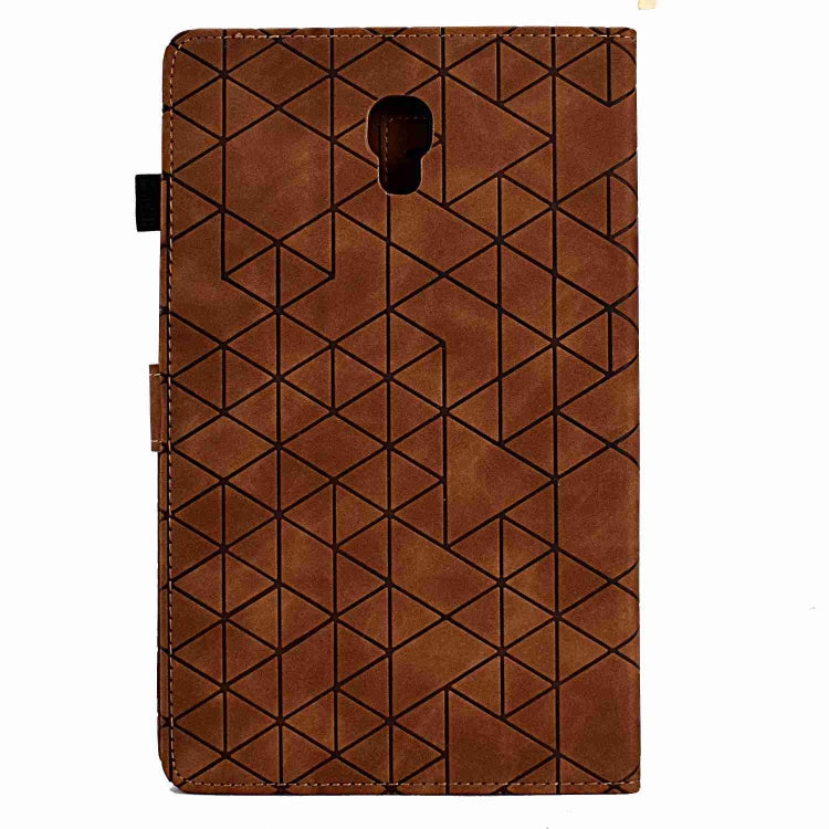 For Samsung Galaxy Tab A 10.5 T590 Rhombus TPU Smart Leather Tablet Case(Brown) - Tab A 10.5 by buy2fix | Online Shopping UK | buy2fix