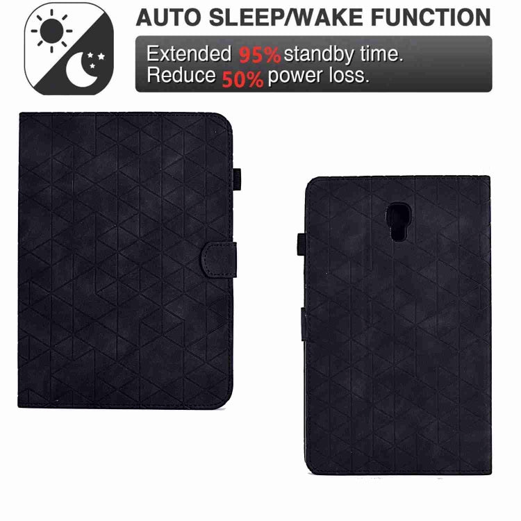For Samsung Galaxy Tab A 10.5 T590 Rhombus TPU Smart Leather Tablet Case(Black) - Tab A 10.5 by buy2fix | Online Shopping UK | buy2fix