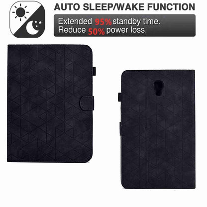 For Samsung Galaxy Tab A 10.5 T590 Rhombus TPU Smart Leather Tablet Case(Black) - Tab A 10.5 by buy2fix | Online Shopping UK | buy2fix