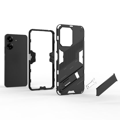 For Xiaomi Redmi 13C 5G / 4G Global Punk Armor 2 in 1 PC + TPU Phone Case with Holder(Black) by buy2fix