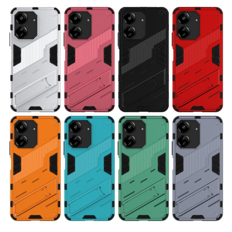 For Xiaomi Redmi 13C 5G / 4G Global Punk Armor 2 in 1 PC + TPU Phone Case with Holder(Black) by buy2fix