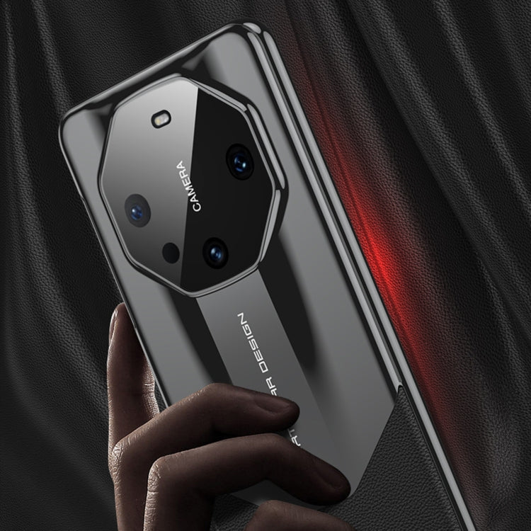 For Huawei Mate 60 GKK Leather Supercar Shockproof Phone Case(Black) - Huawei Cases by GKK | Online Shopping UK | buy2fix