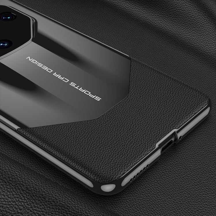 For Huawei Mate 60 GKK Leather Supercar Shockproof Phone Case(Black) - Huawei Cases by GKK | Online Shopping UK | buy2fix