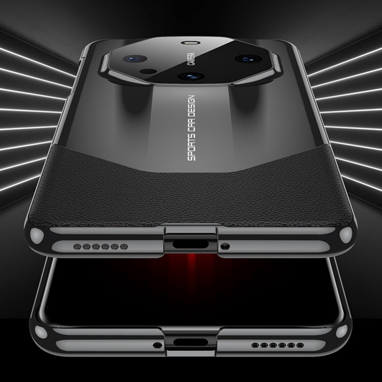 For Huawei Mate 60 GKK Leather Supercar Shockproof Phone Case(Black) - Huawei Cases by GKK | Online Shopping UK | buy2fix