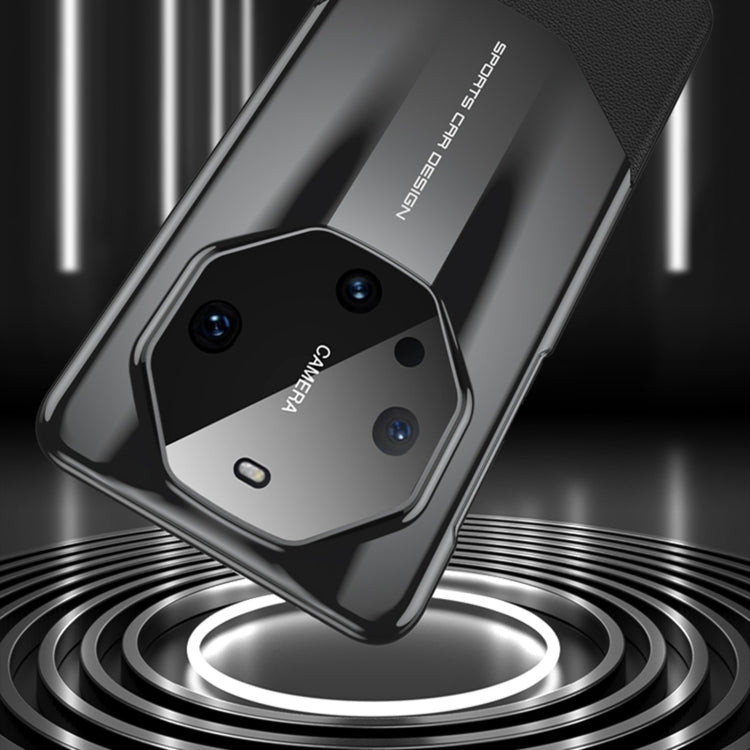 For Huawei Mate 60 GKK Leather Supercar Shockproof Phone Case(Black) - Huawei Cases by GKK | Online Shopping UK | buy2fix