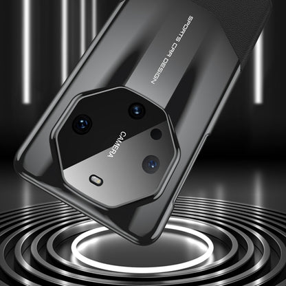 For Huawei Mate 60 GKK Leather Supercar Shockproof Phone Case(Black) - Huawei Cases by GKK | Online Shopping UK | buy2fix