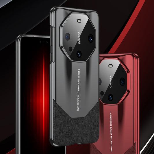 For Huawei Mate 60 Pro GKK Leather Supercar Shockproof Phone Case(Black) - Huawei Cases by GKK | Online Shopping UK | buy2fix