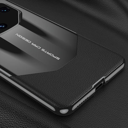 For Huawei Mate 60 Pro GKK Leather Supercar Shockproof Phone Case(Black) - Huawei Cases by GKK | Online Shopping UK | buy2fix